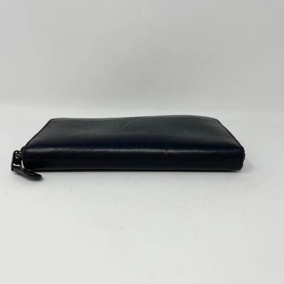Coach Accordion Zip Wallet Black Leather Glove-Tanned 12 Card Slots 54300‎ - Picture 7 of 11